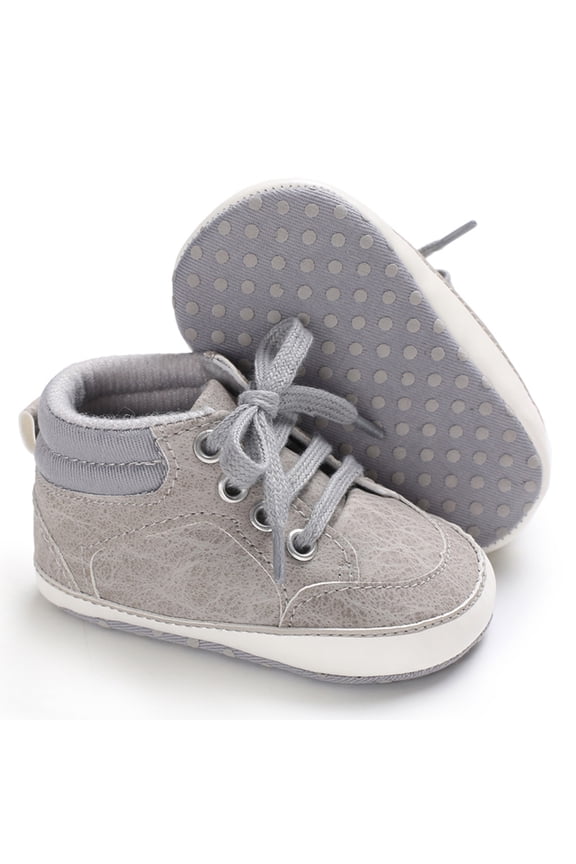 Newborn Baby Boys Suede PU Leather Moccasins Soft Sole High-Top Shoes
