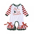 thumbnail image 1 of URMAGIC Newborn Baby Girls Romper Long Sleeve Jumpsuit One-Piece Christmas Coming Home Clothes 0-18 Months, 1 of 9