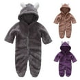 thumbnail image 1 of URMAGIC Newborn Baby Jumpsuit Hooded Fleece Rompers Long Sleeve Onesies Outwear Outfits 0-12 Months, 1 of 17
