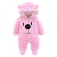 thumbnail image 1 of URMAGIC Newborn Baby Jumpsuit Hooded Fleece Rompers Long Sleeve Onesies Outwear Outfits 0-12 Months, 1 of 2