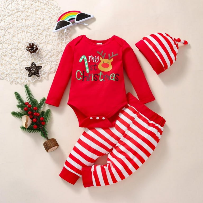 URMAGIC Newborn Infant Baby Boy My First Christmas Outfit Tree