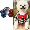 thumbnail image 1 of URMAGIC Pet Bowtie Plaid Suit Coat for Small Medium Large Dogs Cat Wedding Tuxedo Formal Shirts, 1 of 10
