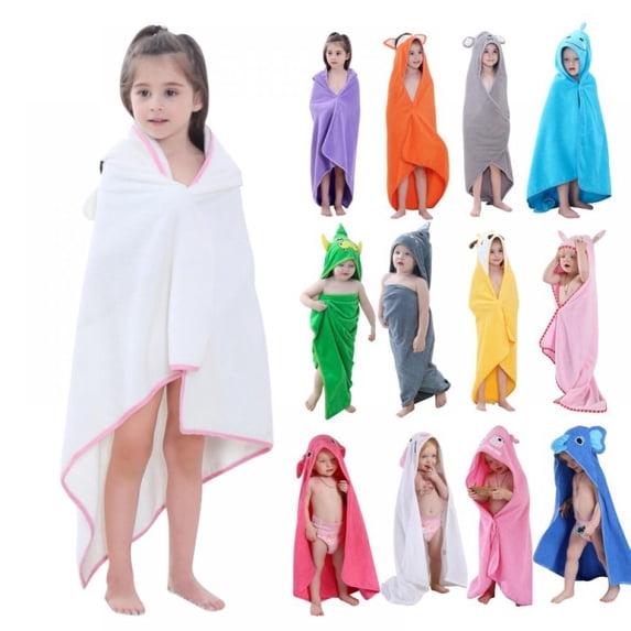 URMAGIC Premium Hooded Towel for Kids | Ultra Soft Cotton Bath Towel with Hood for Girls or Boys 0-6 Years, 35.4×35.4"