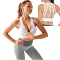 thumbnail image 1 of URMAGIC Push-up Mesh Sports Bras for Women-Front/Back Cutout Sexy Workout Yoga Crop Top, 1 of 9