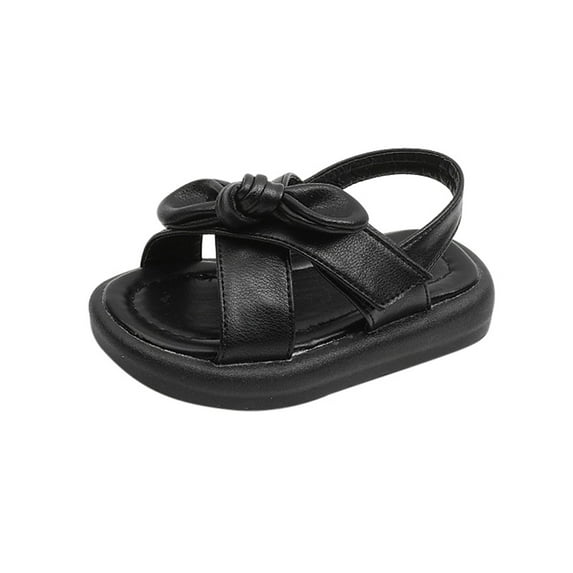 URMAGIC Summer Toddler Little Girls Soft Leather Bow Non-Slip Sandals with Bow