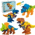 thumbnail image 1 of URMAGIC Take Apart Dinosaur Toy, STEM Toys for Kids Dinosaur Building Blocks 4PCS STEM Dinosaur Toys Educational Gifts Stocking Stuffers for 3 4 5 6 7 8 Year Old Boys Girls, 1 of 11