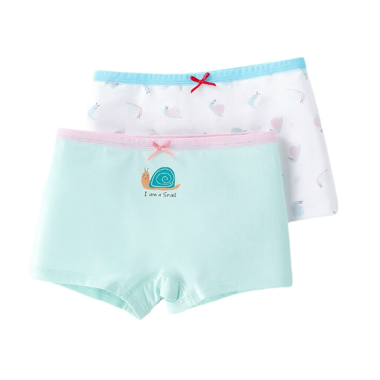 URMAGIC Teen Girls Breathable Comfort Briefs Cotton Soft Panties Cute  Cartoon Print Underwear|pack of 2 Boxers