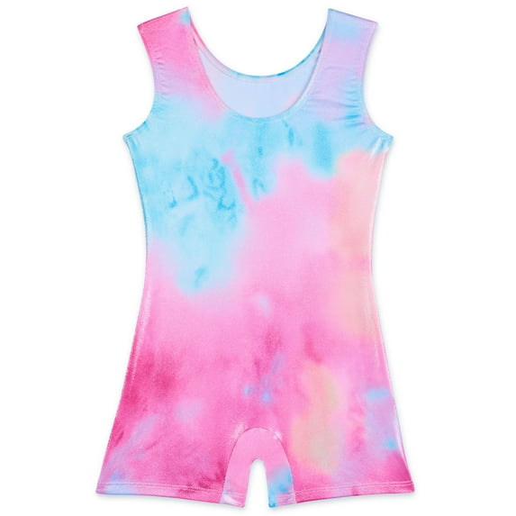 URMAGIC Tie-Dye Gymnastics Leotard for Girls Toddler Kid Dance Unitards Biketards