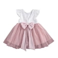 thumbnail image 1 of URMAGIC Toddle Girl Ruffles Sleeve Backless Tulle Wedding Dresses 1-6T, 1 of 5