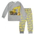 thumbnail image 1 of URMAGIC Toddler Baby Boy Clothes Set Long Sleeve Cartoon Print Crewneck Sweatshirt with Long Pants Fall Winter Outfits 2-8 Years, 1 of 10