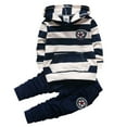 thumbnail image 1 of URMAGIC Toddler Baby Boy Girl Long Sleeve Stripe Hoodie Tops Pants 2PCS Casual Outfit Set, 1 of 5