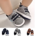 thumbnail image 1 of URMAGIC Toddler Baby Boys Canvas Sports Shoes Soft Sole High-Top Sneaker, 1 of 7