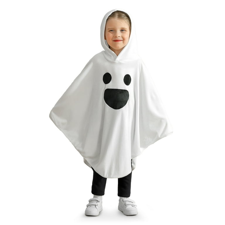 Ghost Hooded Cape Child White Ghost Hooded Cape Child White