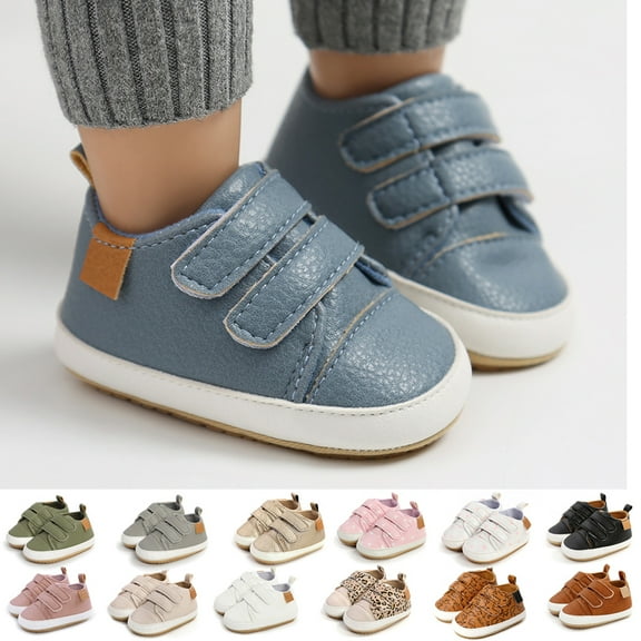URMAGIC Toddler Baby Boys Girls PU Leather Anti Slip Shoes Moccasins Crib Shoes