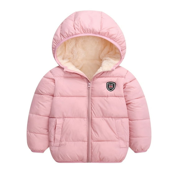 GYRATEDREAM Toddler Baby Boys Girls Winter Coat Fleece Lined Warm Hooded Jacket Snowsuit Windproof Outerwear 2-7T