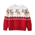 thumbnail image 1 of URMAGIC Toddler Baby Girl Boy Christmas Clothes Knit Sweater Deer Pullover Sweatshirt Warm Crewneck Long Sleeve Tops Winter Outfit 3-4 Years, 1 of 10