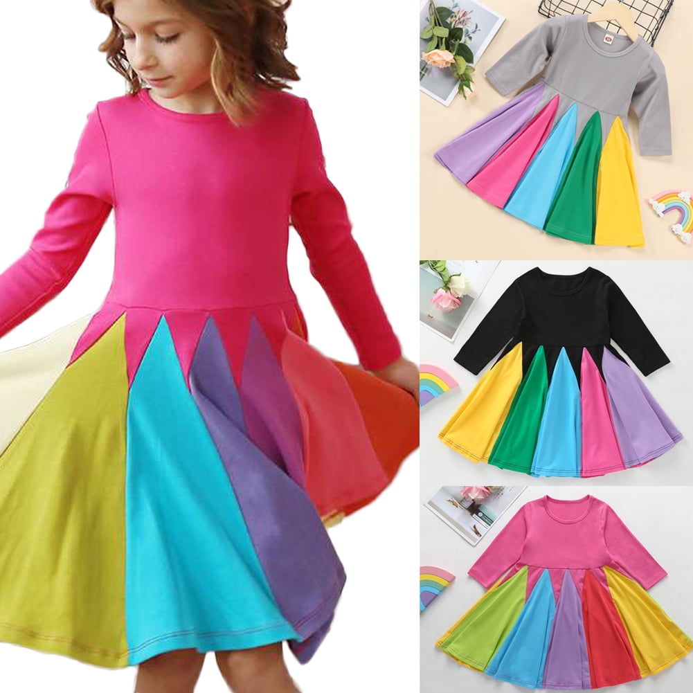 Toddler Girls Embroidered Striped Dress main image 0