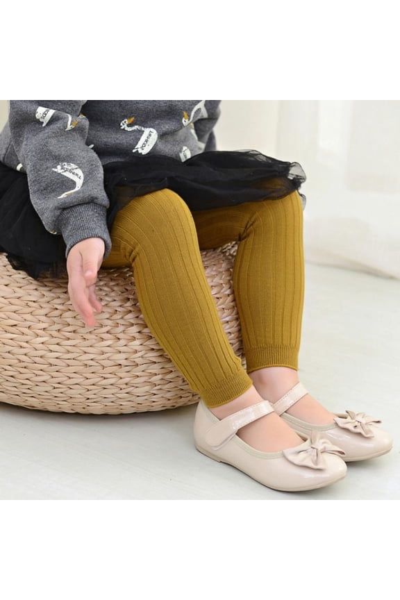 Toddler Baby Kids Girls Cotton Knit Footless Tight Leggings Bottom Pants 0-1 Years