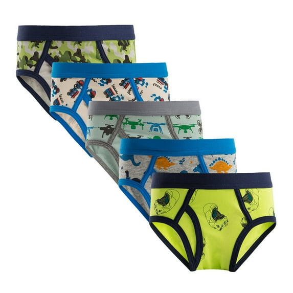 URMAGIC Toddler Boy 100% Cotton Solid Color Underpants Infant Comfort Underwear Newborn Cute Cartoon Briefs|pack of 5