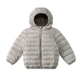 thumbnail image 1 of URMAGIC Toddler Boy Girl Fall Warm Coat Kids Long Sleeve Solid Color Hooded Outwear Zipper Jacket, 1 of 6