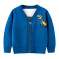 thumbnail image 1 of URMAGIC Toddler Boys Girls Funny Dinosuar Long Sleeve Button Cardigan Sweater Coat(2-7T), 1 of 2