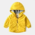 thumbnail image 1 of URMAGIC Toddler Boys Girls Waterproof Hooded Jackets Cotton Lined Rain Jackets 1-2 Years, 1 of 2