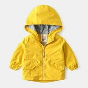 URMAGIC Toddler Boys Girls Waterproof Hooded Jackets Cotton Lined Rain Jackets 2-3 Years