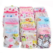 URMAGIC Toddler Children Girls 100% Cotton Brief Underwear Panties 6-Pack, Sizes 1-12 Years