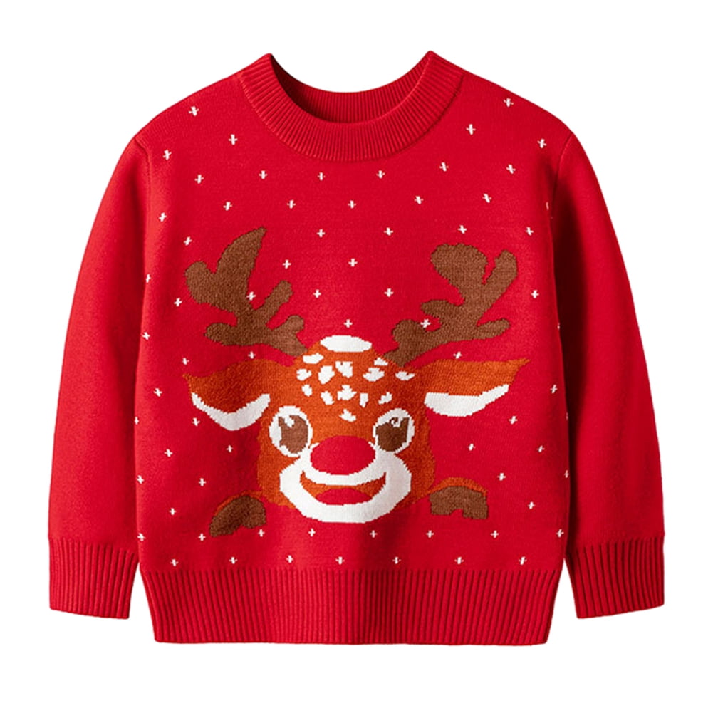 URMAGIC Toddler Christmas Sweater Baby Girl Clothes Long Sleeve Crewneck  Witch Sweatshirt Pullover Elk Printed Fall Outfit - Walmart.com
