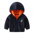thumbnail image 1 of URMAGIC Toddler Fleece Jacket Hooded Baby Boys Girls Autumn Winter Long Sleeve Thick Warm Outerwear 4-5 Years, 1 of 3