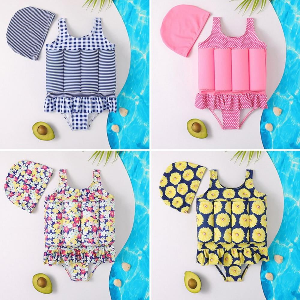 URMAGIC Toddler Girl Floatation Swimsuit with Adjustable Buoyancy Baby