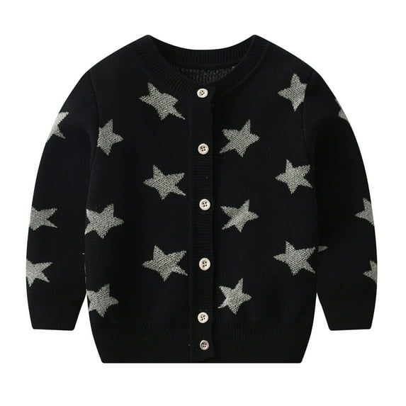 URMAGIC Toddler Girls Cute Cardigan 100% Cotton Girls Button Up Sweater Long Sleeve Kids Knit Cardigan Crewneck Casual Clothes