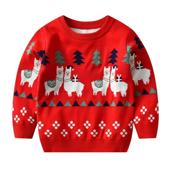 URMAGIC Toddler Kid Girl Boy Christmas Sweater Cute Cotton Pullover Sweatshirt 1-6 Years