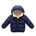 thumbnail image 1 of URMAGIC Toddler Little Boy Girl Winter Hooded Coat Lined Down Jacket for 2-6T Kids, 1 of 3
