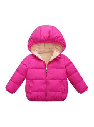 FeiliandaJJ Kids Little Girls Warm Faux Fur Hooded Coat Fluffy Fleece  Jacket Zip Up Winter Thick Fleece Clothes Outerwear 3-7 Years :  : Fashion