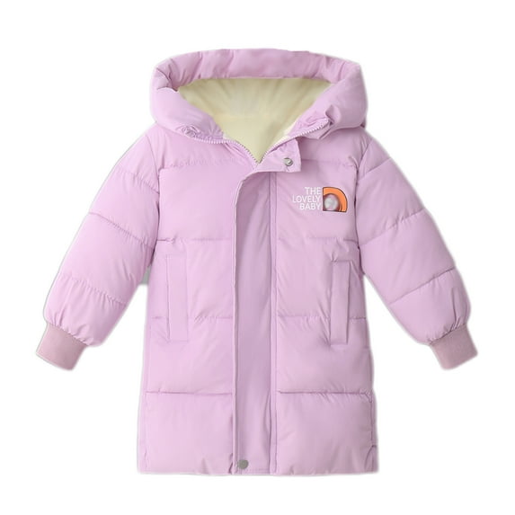URMAGIC Toddler Little Kid Boy Girl Long Down Hooded Coat Winter Parka Jacket