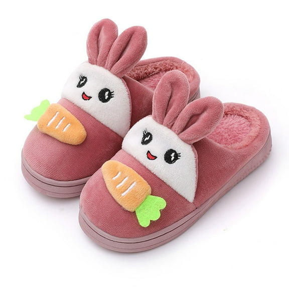 URMAGIC Toddler Slippers Girl Boy House Slipper Kids Rabbit Winter Slipper Warm Bunny Slippers Soft Plush Indoor Girls Boys Slipper