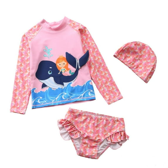URMAGIC Toddler and Kid Girls' 2-Piece Assorted Rashguard Sets 1-2 Years