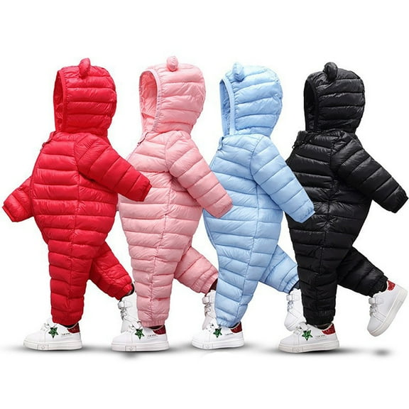 URMAGIC URMAGIC Baby Girl Boy Winter Snowsuit Infant Lightweight Puffer Ear Hooded Jumpsuit Jacket