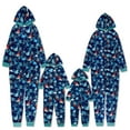 thumbnail image 1 of URMAGIC URMAGIC Christmas Family Matching Pajamas Santa Jungle Print Cotton Hooded Onesie Loungewear, 1 of 12