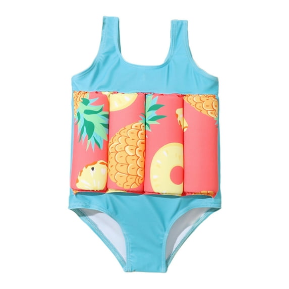 URMAGIC URMAGIC Girl One Piece Swimsuit 2-6Y Buoyancy Toddler Kids Floral Rashguard Flotation Bathing Suit