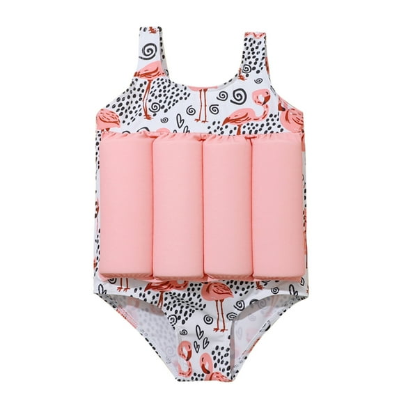 URMAGIC URMAGIC Girl One Piece Swimsuit 2-6Y Buoyancy Toddler Kids Floral Rashguard Flotation Bathing Suit