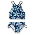 thumbnail image 1 of URMAGIC URMAGIC Little Big Child Teen Girls Butterfly Two Pieces Halter Bikini Set Tankini Floral Swimsuit, 1 of 6
