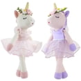 thumbnail image 1 of URMAGIC Unicorn Plush Doll, 17" Ballerina Stuffed Animal for Girls, Purple, 1 of 7