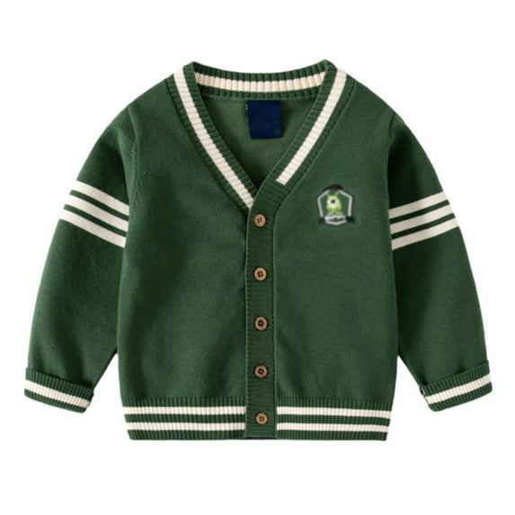 URMAGIC Unisex Boys Girls Cardigans Sweater V-Neck Long Sleeve Button Soild Cotton Knit Outerwear