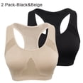 thumbnail image 1 of URMAGIC Womens 1/2 Pack Racerback Sports Bra-Seamless High Impact Yoga Workout Fitness Crop Tops, 1 of 5