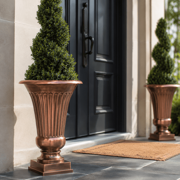 URN Planter 17.25" Antique Copper