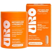 O Positiv URO Metabolism + Probiotic Capsules for Weight Management, Appetite Control & Energy, 30 Count