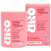 O Positiv URO Vaginal Health + Probiotic Capsules for Vaginal Flora, pH & Yeast Balance, 60 Count