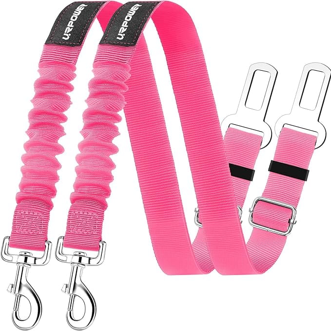 Pawbee Dog Seat Belt For Car - 2 Pack Dog Car Harness - Adjustable